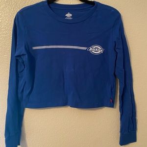 Dickies cropped blue long sleeve shirt
